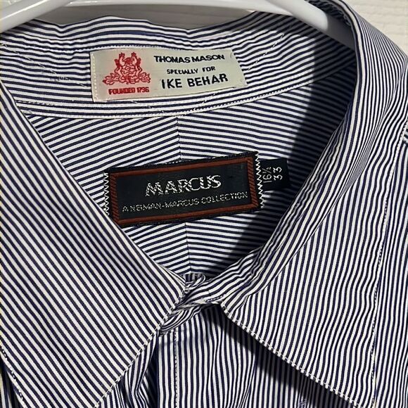 🔥🔥MARCUS by Neiman-Marcus Collection Button Down Dress Shirt Men Sz 16.5 - 33 - Picture 4 of 9